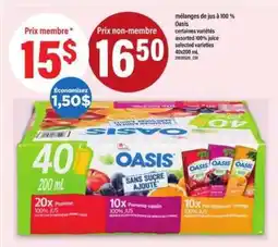 Maxi Oasis mélanges de jus à 100 % offer