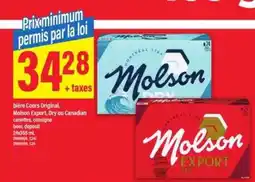 Maxi Molson Dry/Export offer