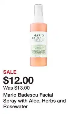 Sephora Mario Badescu Facial Spray with Aloe, Herbs and Rosewater offer