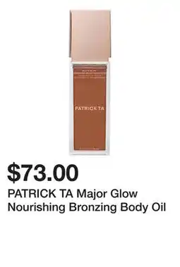 Sephora PATRICK TA Major Glow Nourishing Bronzing Body Oil offer