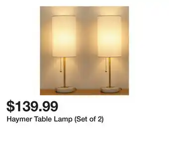 Wayfair Haymer Table Lamp (Set of 2) offer