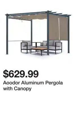 Wayfair Aoodor Aluminum Pergola with Canopy offer