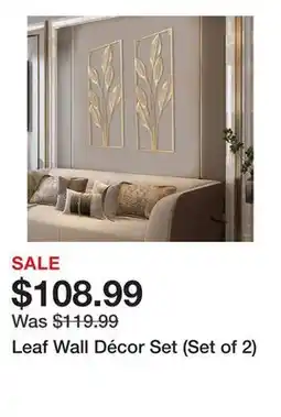 Wayfair Leaf Wall Décor Set (Set of 2) offer