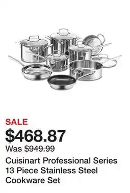 Wayfair Cuisinart Professional Series 13 Piece Stainless Steel Cookware Set offer
