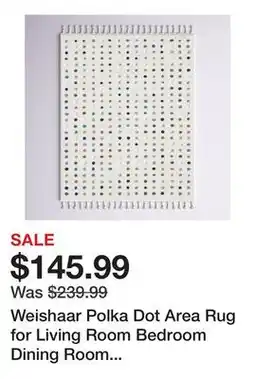 Wayfair Weishaar Polka Dot Area Rug for Living Room Bedroom Dining Room Nursery, Off White/Ivory offer