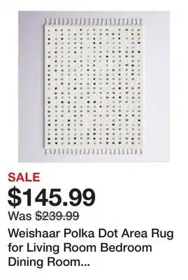 Wayfair Weishaar Polka Dot Area Rug for Living Room Bedroom Dining Room Nursery, Off White/Ivory offer