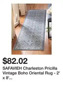 Bed Bath & Beyond SAFAVIEH Charleston Pricilla Vintage Boho Oriental Rug - 2' x 8' Runner - Navy/Creme - Runner offer