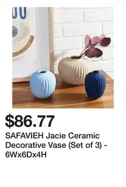 Bed Bath & Beyond SAFAVIEH Jacie Ceramic Decorative Vase (Set of 3) - 6Wx6Dx4H offer