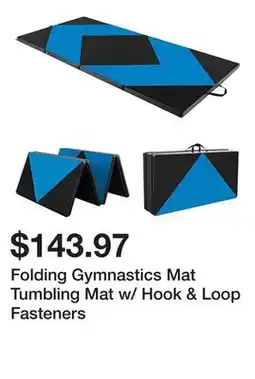 Bed Bath & Beyond Folding Gymnastics Mat Tumbling Mat w/ Hook & Loop Fasteners offer