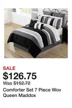 Bed Bath & Beyond Comforter Set 7 Piece Wov Queen Maddox offer