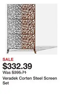 Bed Bath & Beyond Veradek Corten Steel Screen Set offer
