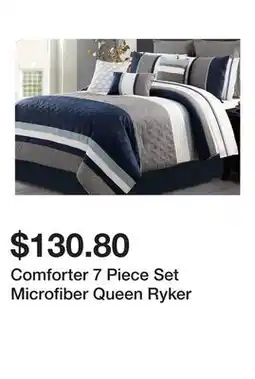 Bed Bath & Beyond Comforter 7 Piece Set Microfiber Queen Ryker offer