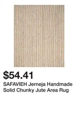 Bed Bath & Beyond SAFAVIEH Jerneja Handmade Solid Chunky Jute Area Rug offer