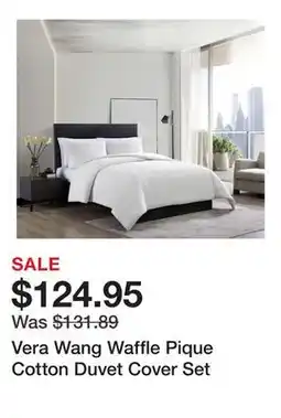 Bed Bath & Beyond Vera Wang Waffle Pique Cotton Duvet Cover Set offer
