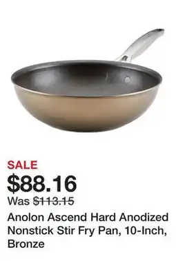 Bed Bath & Beyond Anolon Ascend Hard Anodized Nonstick Stir Fry Pan, 10-Inch, Bronze offer