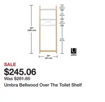 Bed Bath & Beyond Umbra Bellwood Over The Toilet Shelf offer