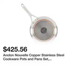 Bed Bath & Beyond Anolon Nouvelle Copper Stainless Steel Cookware Pots and Pans Set, 10-Piece, Silver offer