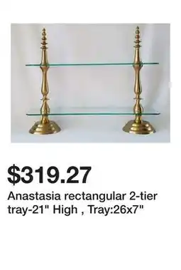 Bed Bath & Beyond Anastasia rectangular 2-tier tray-21 High , Tray:26x7 offer
