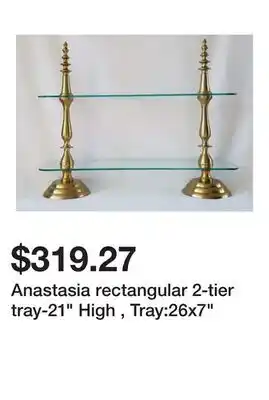 Bed Bath & Beyond Anastasia rectangular 2-tier tray-21 High , Tray:26x7 offer