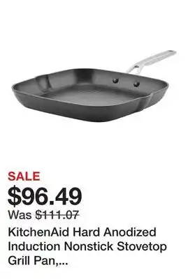 Bed Bath & Beyond KitchenAid Hard Anodized Induction Nonstick Stovetop Grill Pan, 11.25-Inch, Matte Black - 11.25 offer