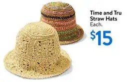 Walmart Time and Tru Straw Hats offer