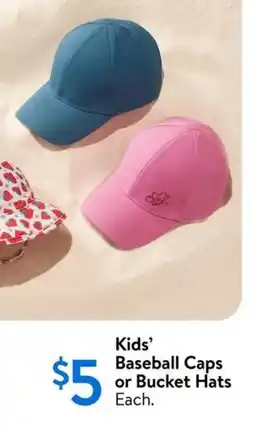 Walmart Kids' Baseball Caps or Bucket Hats offer
