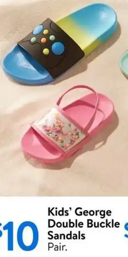Walmart Kids' George Double Buckle Sandals offer