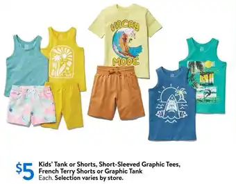 Walmart Kids' Tank or Shorts, Short-Sleeved Graphic Tees offer