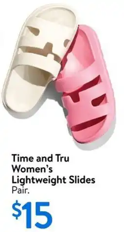 Walmart Time and Tru Women' Lightweight Slides offer