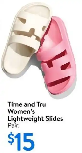 Walmart Time and Tru Women' Lightweight Slides offer