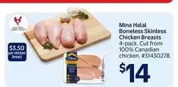 Walmart Mina Halal Boneless Skinless Chicken Breasts offer
