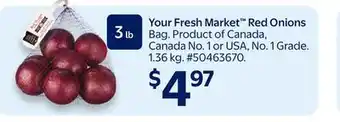 Walmart Your Fresh Market Red Onions offer