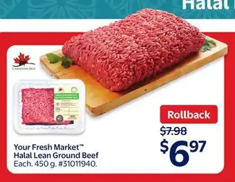 Walmart Your Fresh Market Halal Lean Ground Beef offer