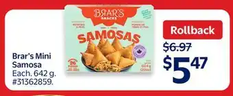 Walmart Brar's Mini Samosa offer