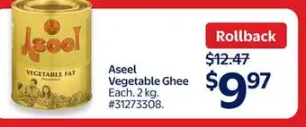 Walmart Aseel Vegetable Ghee offer