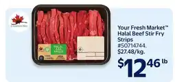 Walmart Your Fresh Market Halal Beef Stir Fry Strips offer
