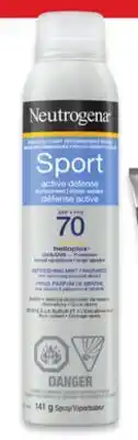 Walmart Neutrogena Oil-Free Sport Face Spray 141 g offer