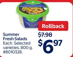 Walmart Summer Fresh Salads offer