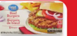 Walmart Great Value Beef or Chicken Burgers or Pork Ribs 678 g — 904 g offer
