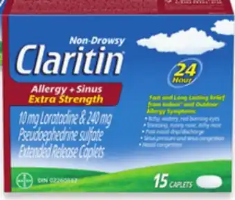 Walmart Claritin Allergy + Sinus 15s offer