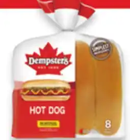 Walmart Dempster's Hot Dog Buns 8-Pack offer