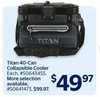 Walmart Titan 40-Can Collapsible Cooler offer