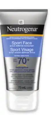 Walmart Neutrogena Oil-Free Sport Face 73 mL offer