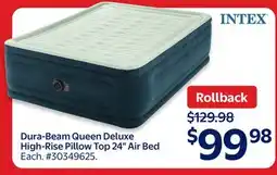 Walmart Dura-Beam Queen Deluxe High-Rise Pillow Top 24 Air Bed offer
