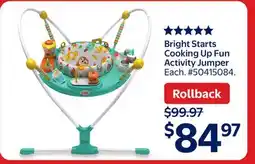 Walmart Bright Starts Cooking Up Fun Activity Jumper offer
