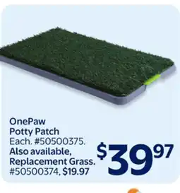 Walmart OnePaw Potty Patch offer