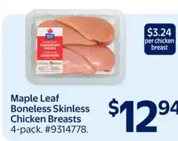Walmart Maple Leaf Boneless Skinless Chicken Breasts offer