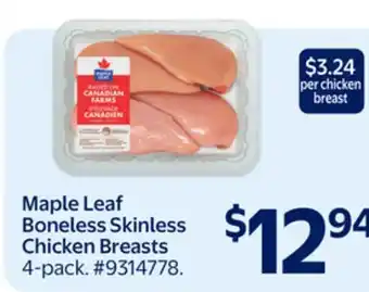 Walmart Maple Leaf Boneless Skinless Chicken Breasts offer