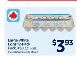Walmart Large White Eggs 12-Pack offer