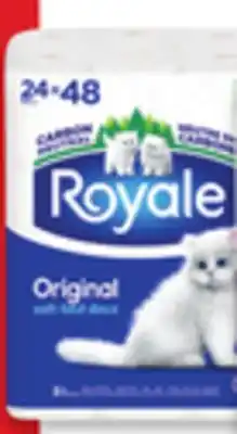 Walmart Royale 2-Ply Bathroom Tissue 24=48 offer